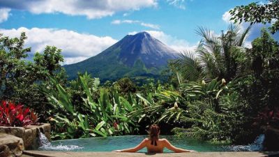 Villa Guayaba Pool with Volcano